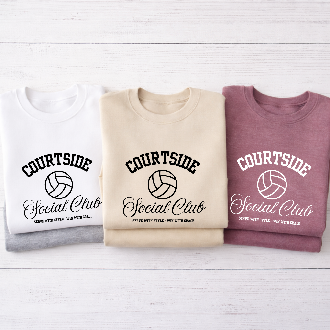 Courtside Social Club Volleyball Tees/Crewnecks/Hoodies