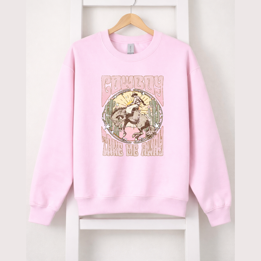 Cowboy Take Me Away Crewnecks