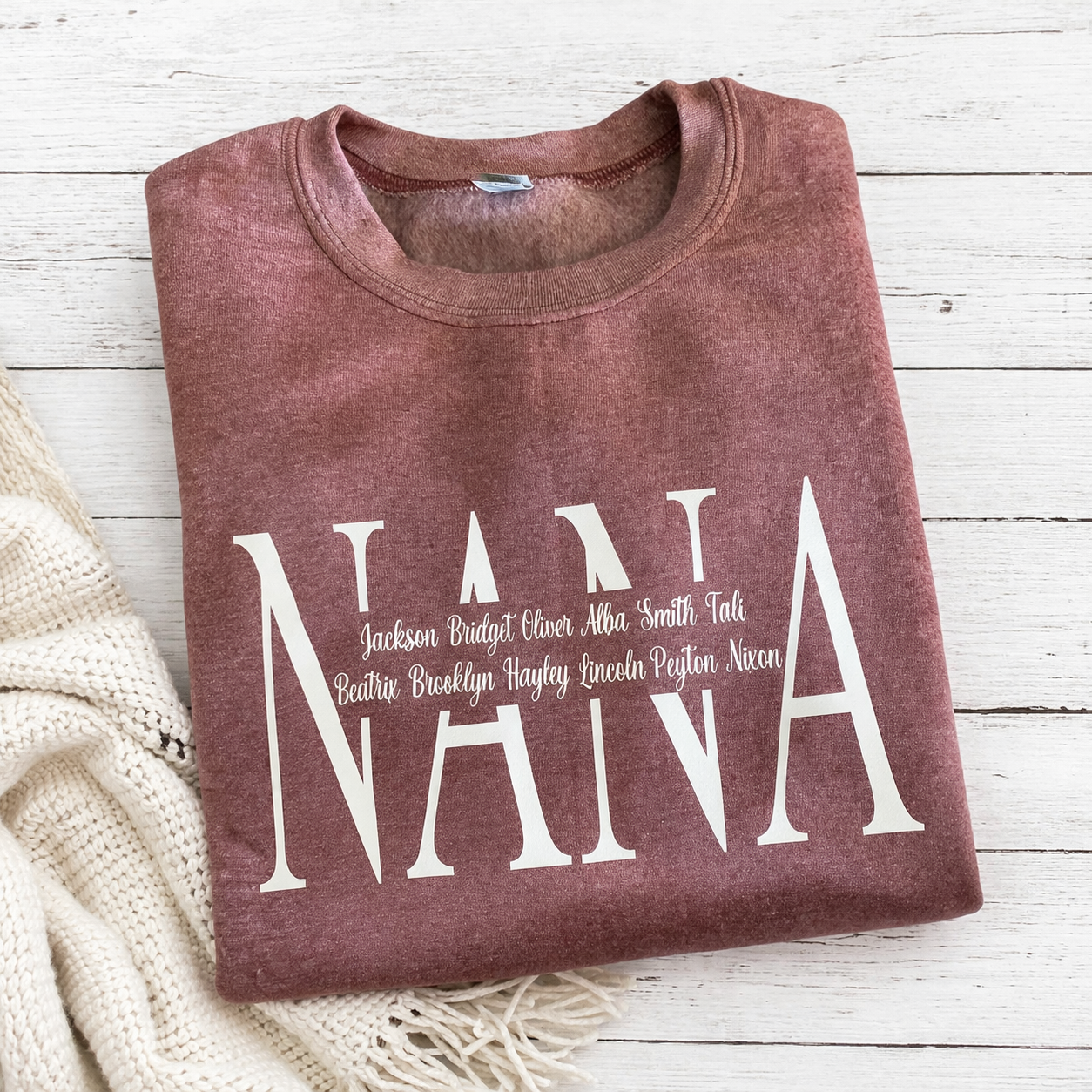 Mom - Grandma - Nana - Etc. Personalized Name Crewnecks