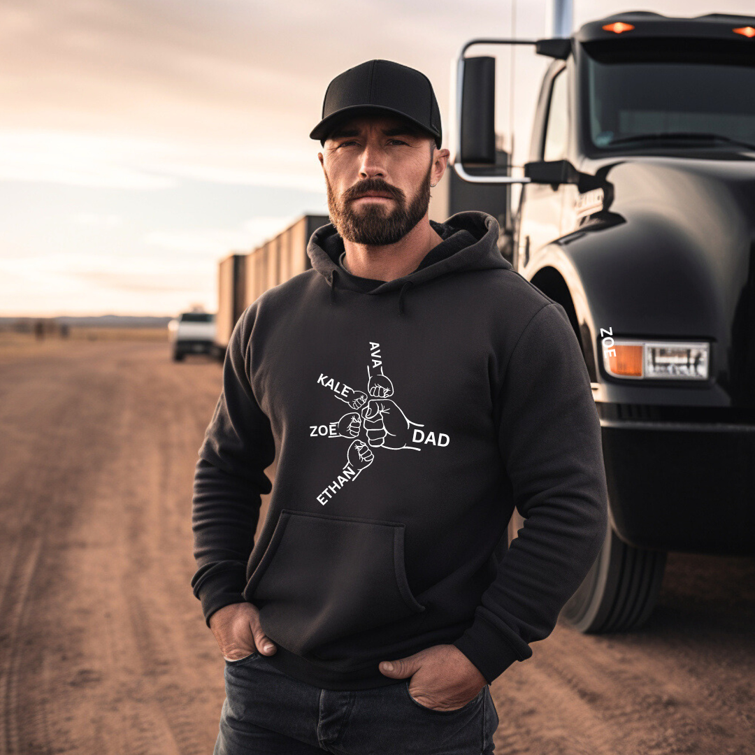 Fist Bump Personalized Hoodies