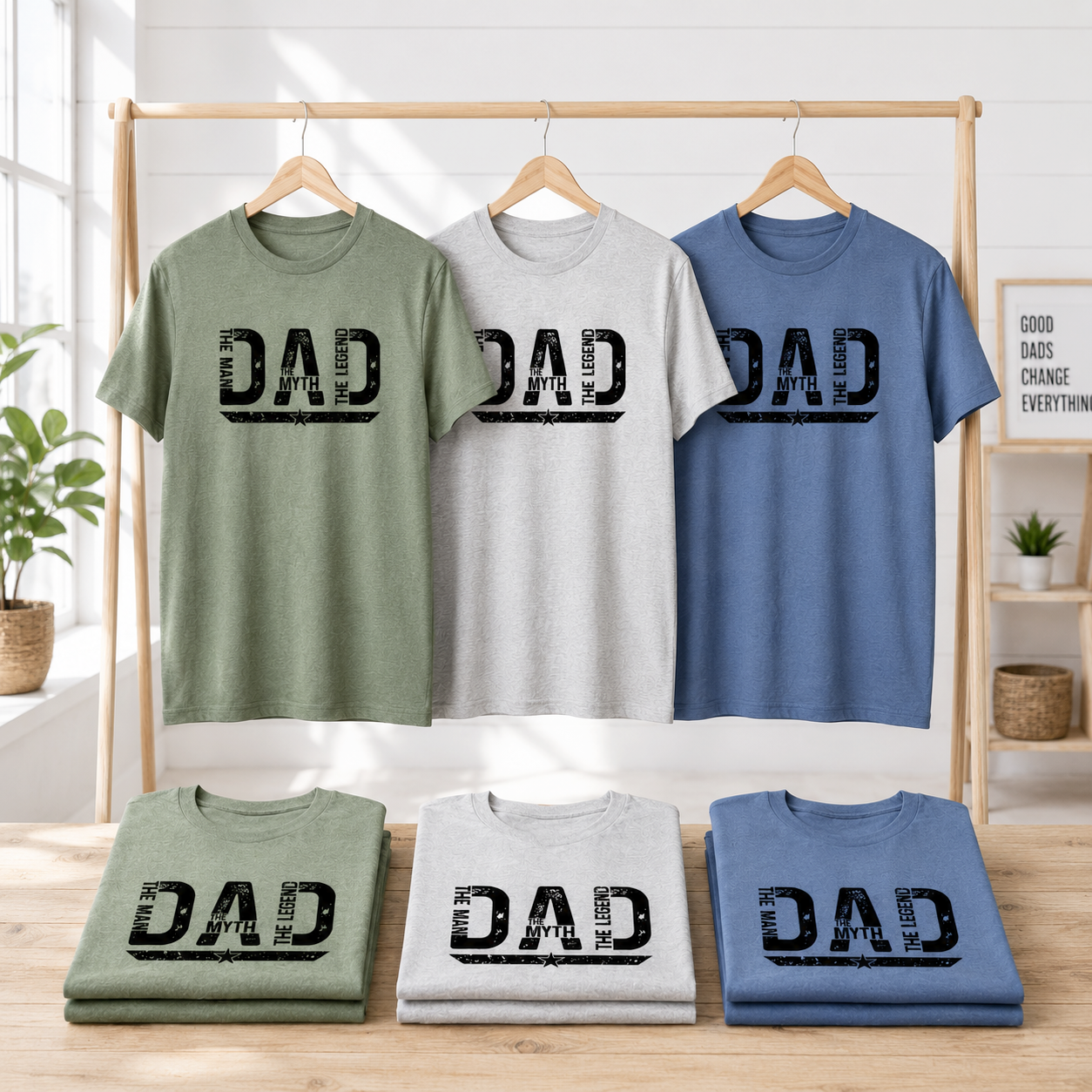 Dad The Man The Myth The Legend Dad Tees/Crewnecks/Hoodies