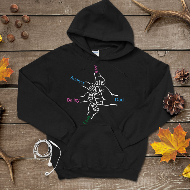 Fist Bump Personalized Hoodies