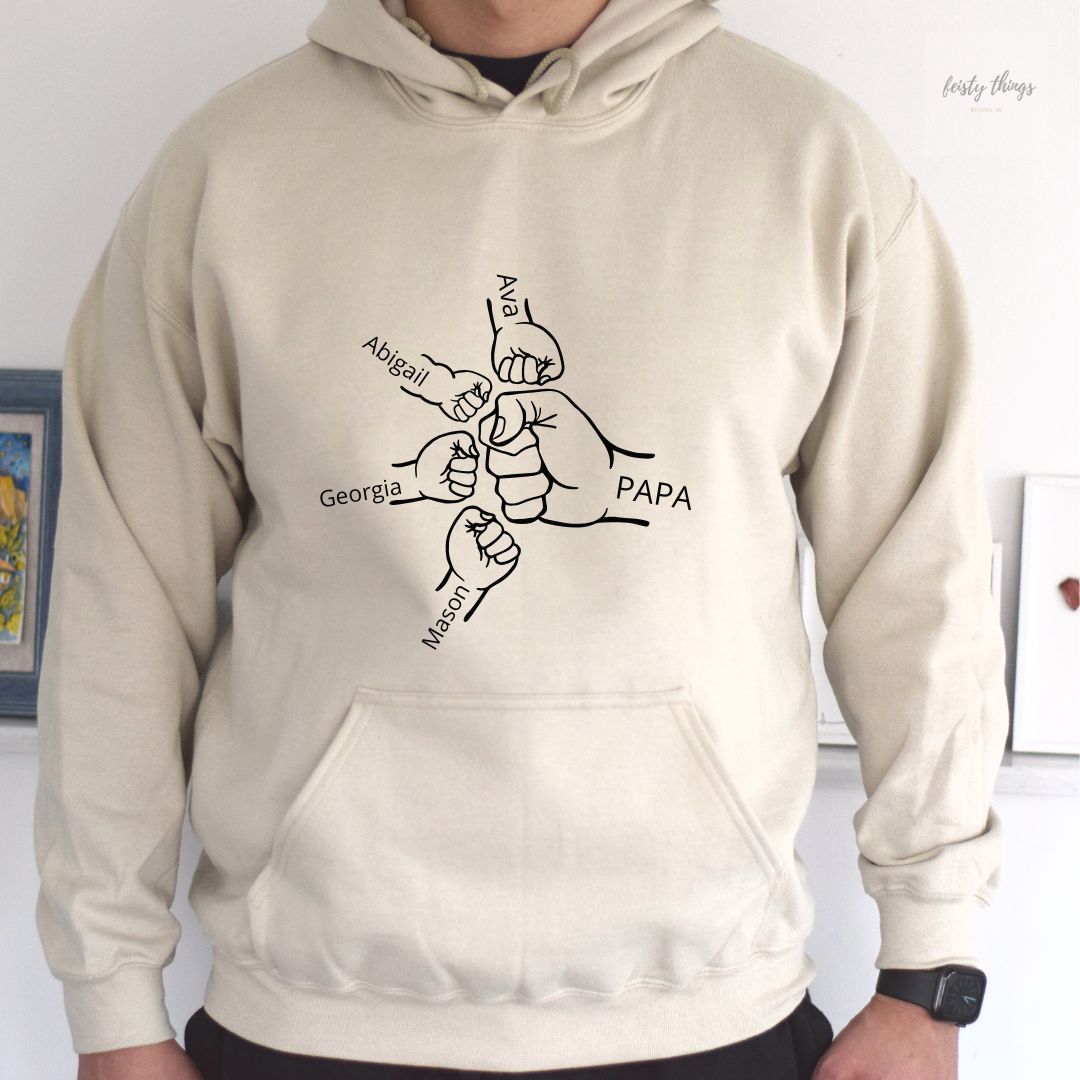 Fist Bump Personalized Hoodies