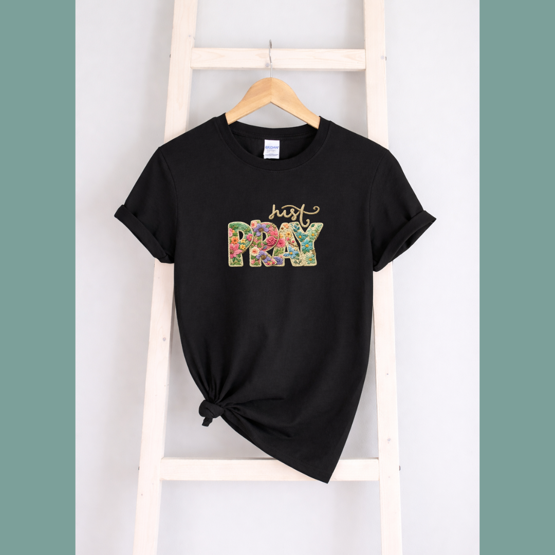 Faux Stitch Just Pray Tees/Crewnecks/Hoodies