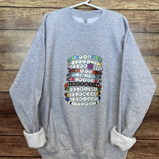 Swiftie Friendship Bracelets Albums Youth Crewneck
