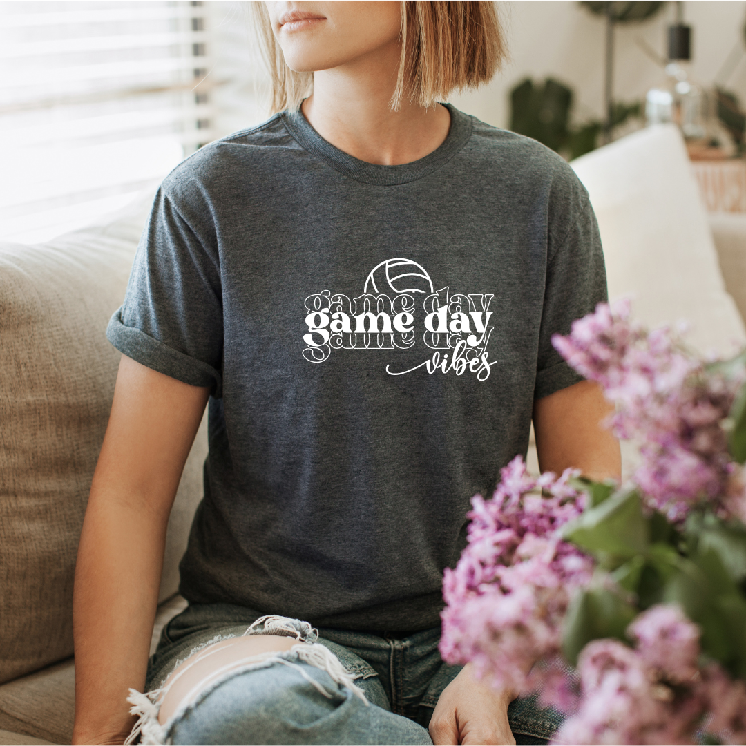 Volleyball Game Day Vibes Tees