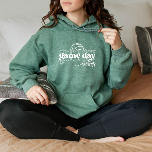 Volleyball Game Day Vibes Hoodies