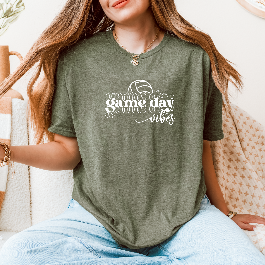Volleyball Game Day Vibes Tees