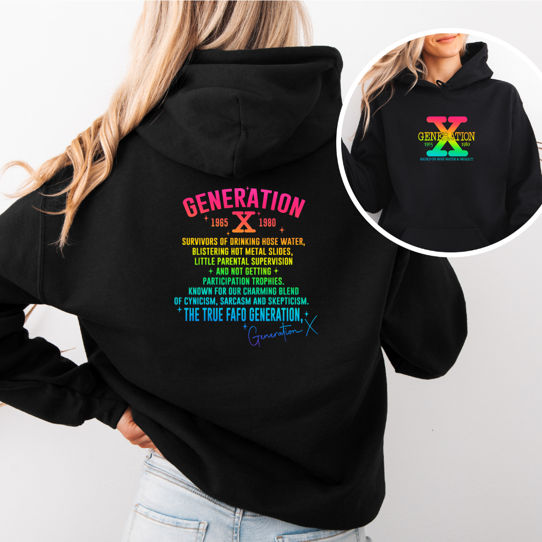 Gen X 2-Sided Tees/Crewnecks/Hoodies