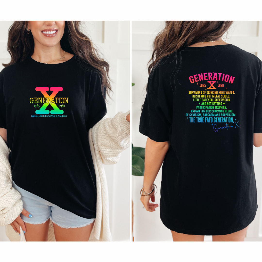 Gen X 2-Sided Tees/Crewnecks/Hoodies