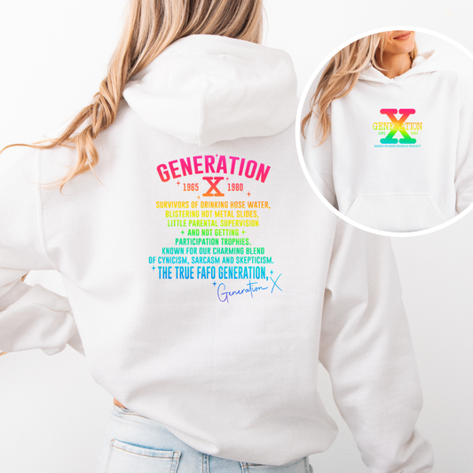 Gen X 2-Sided Tees/Crewnecks/Hoodies