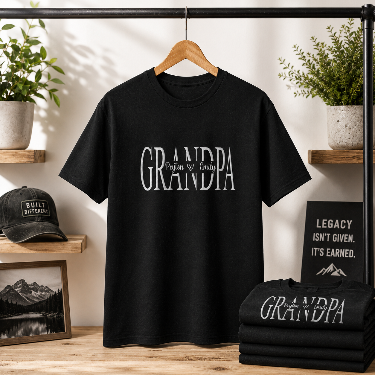 Dad/Grandpa/Papa, Etc. Personalized Tees/Crewnecks/Hoodies With Kids Names Added