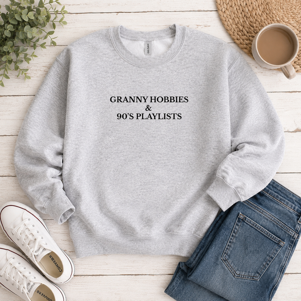 Granny Hobbies & 90s Playlists Tees/Crewnecks/Hoodies