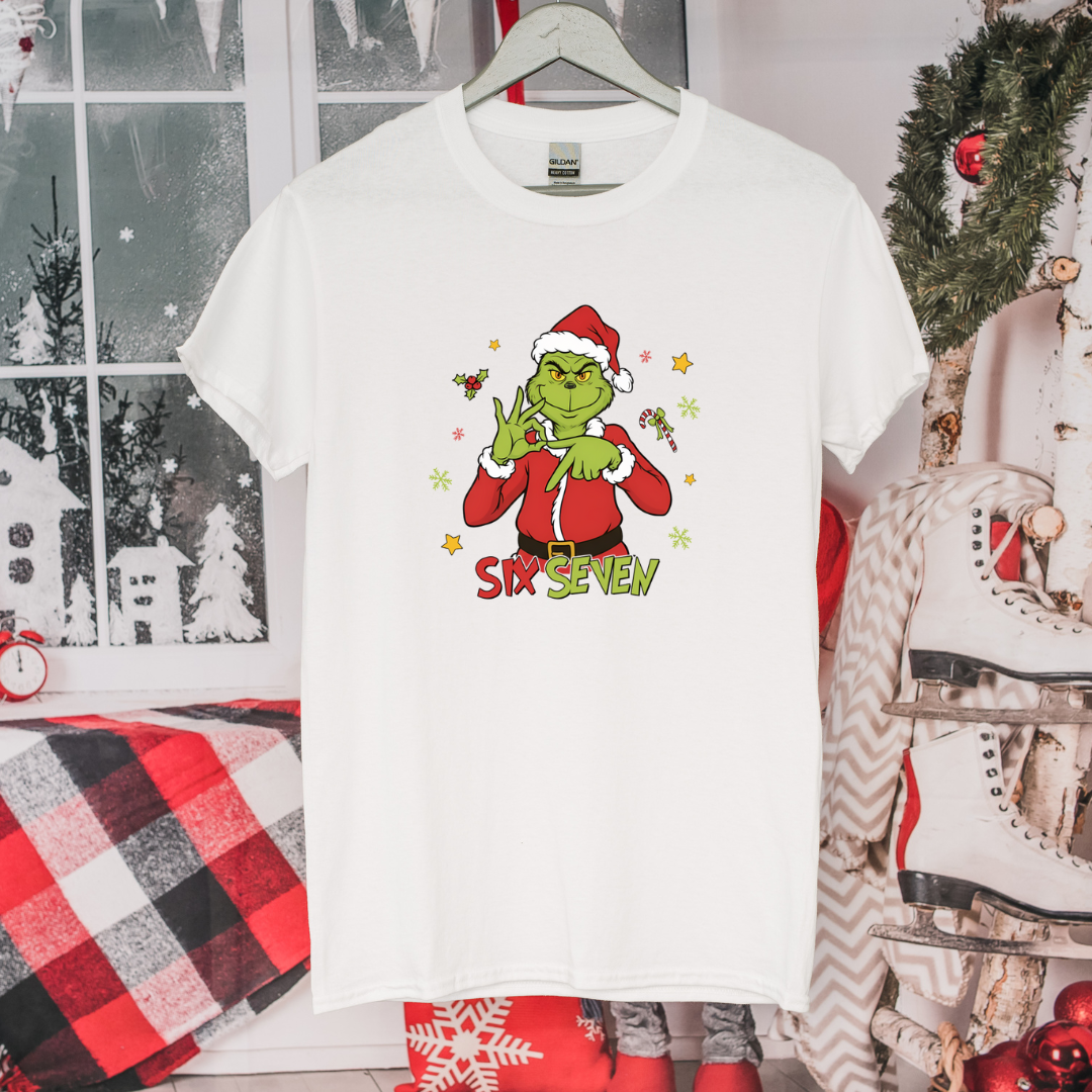Grinch 6 7 Adult Softstyle Tees Black or White