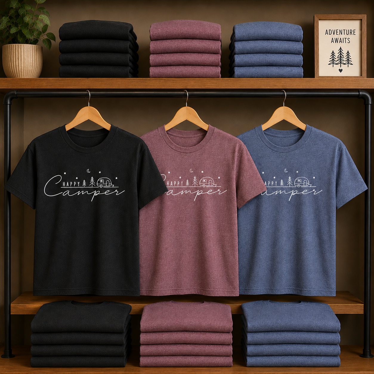 Happy Camper Tees/Crewnecks/Hoodies