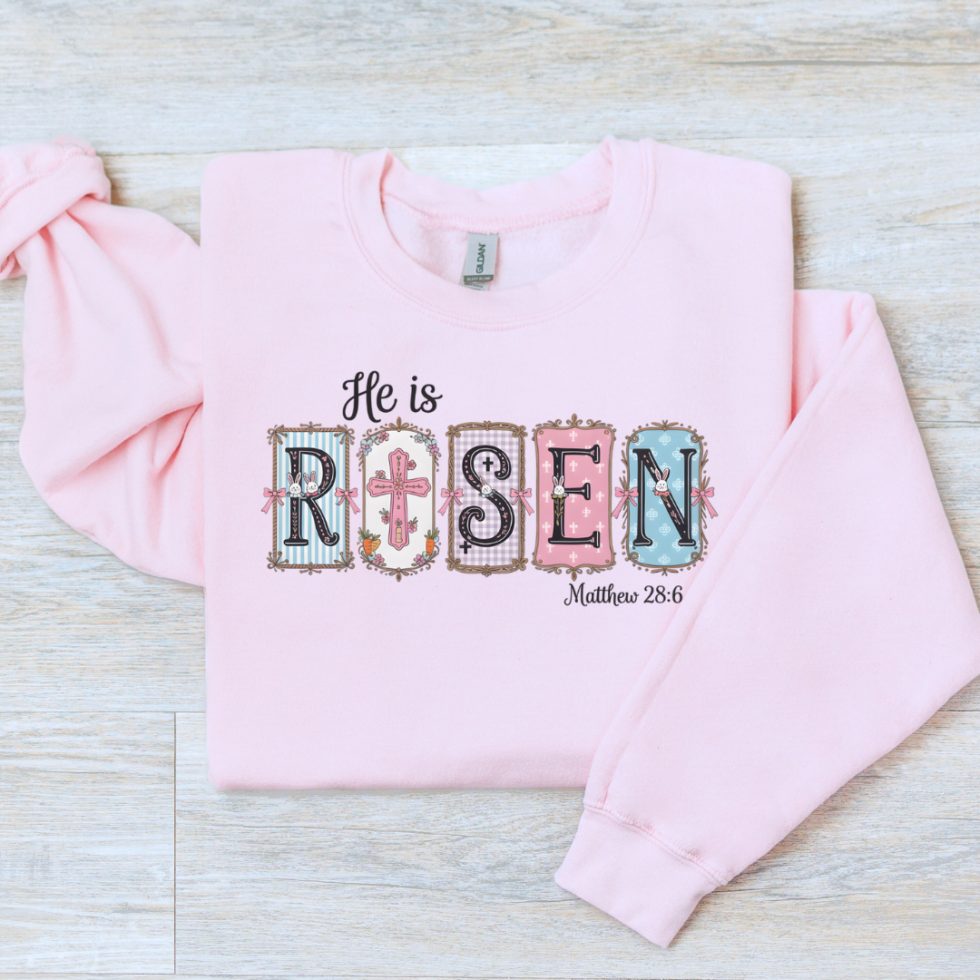 He Is Risen Tees/Crewnecks