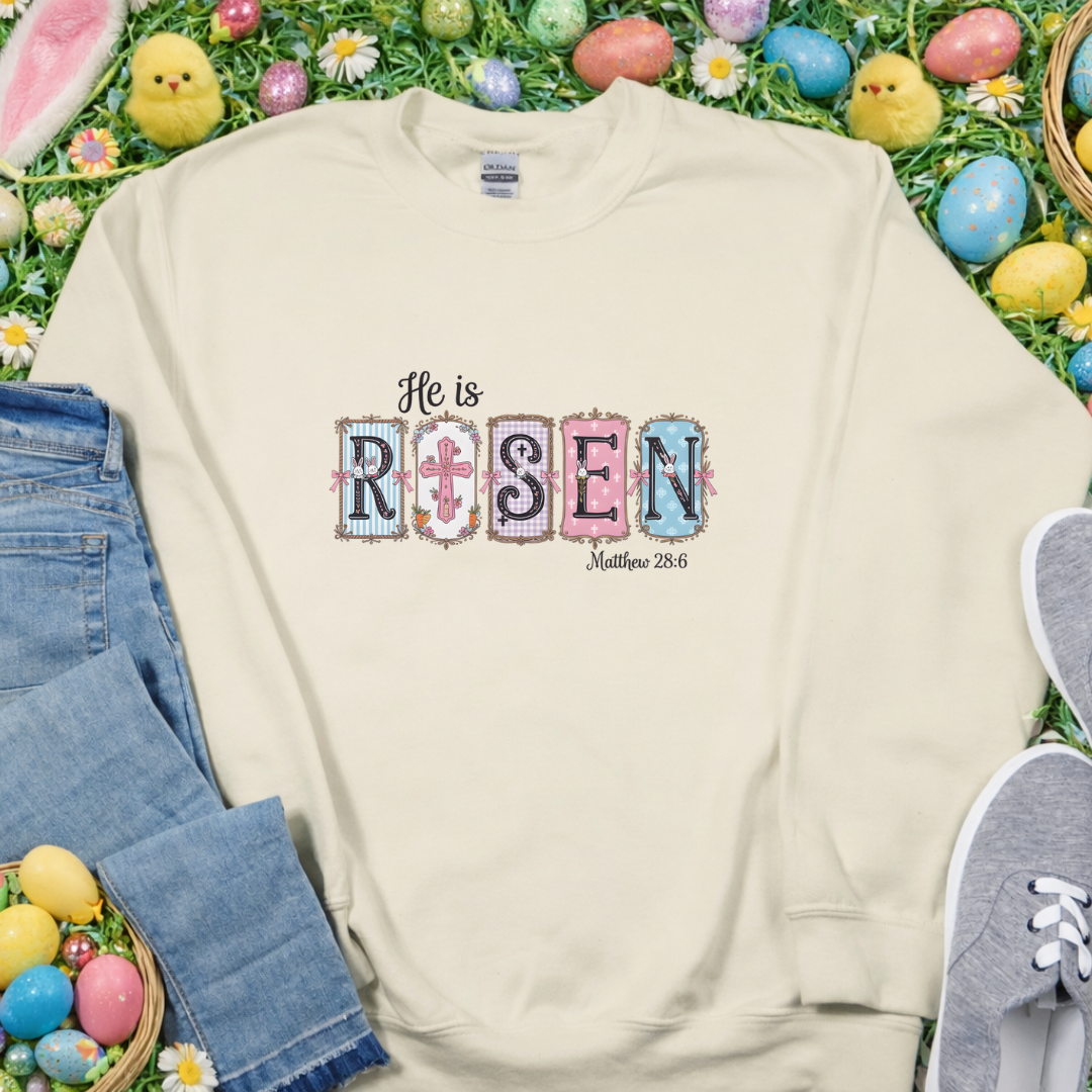 He Is Risen Tees/Crewnecks