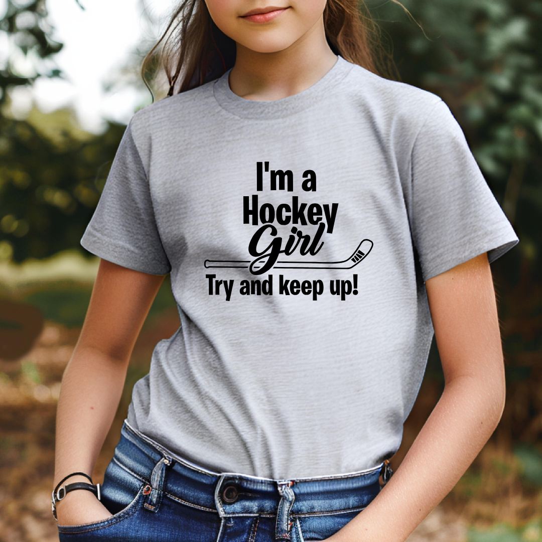 I'm a Hockey Girl Kids Tees/Crewnecks/Hoodies