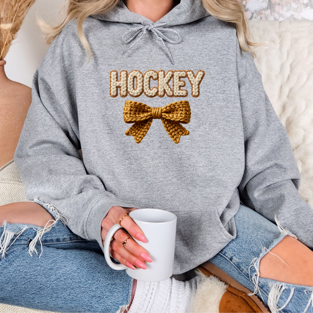 Hockey Faux Yarn Tees/Crewnecks/Hoodies
