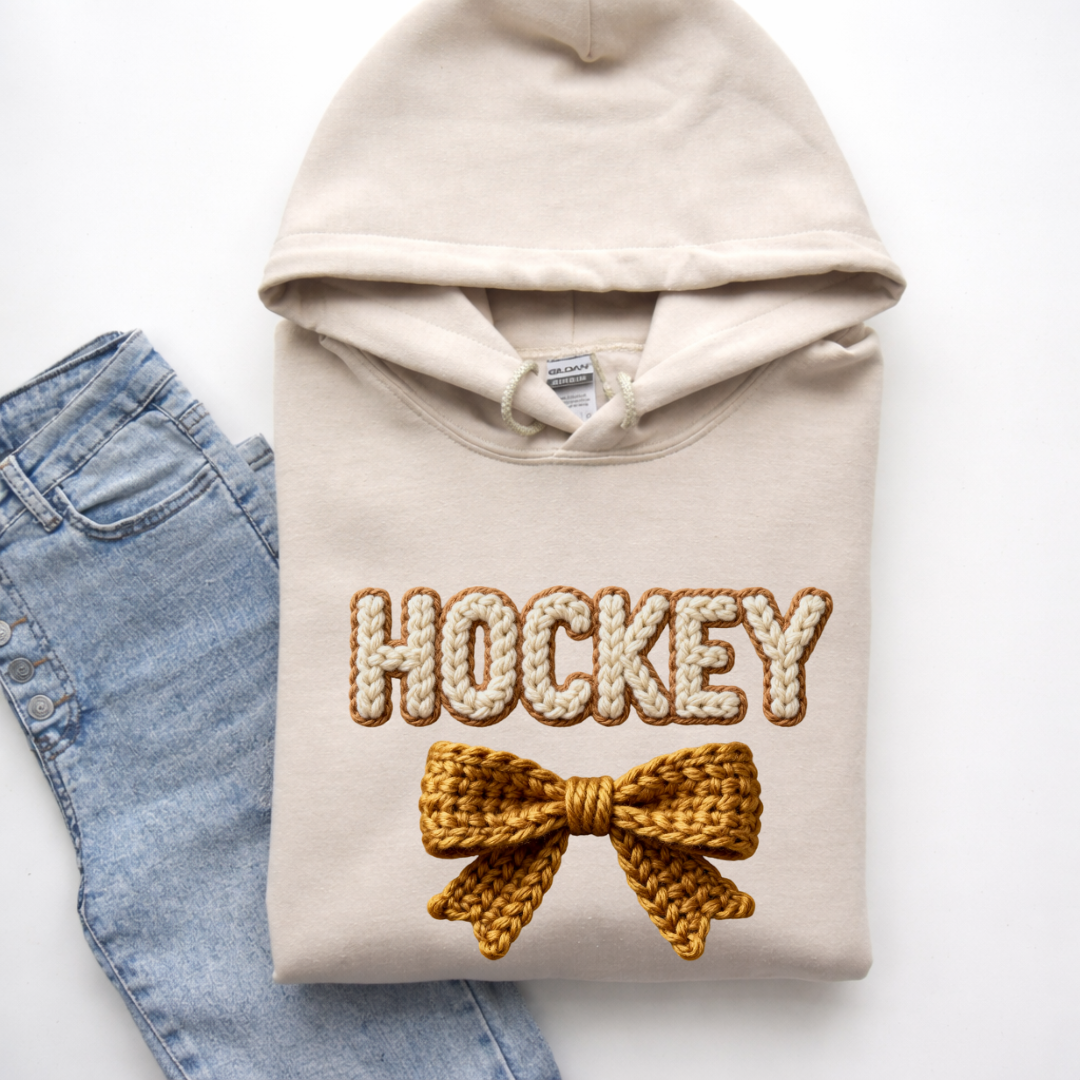 Hockey Faux Yarn Tees/Crewnecks/Hoodies