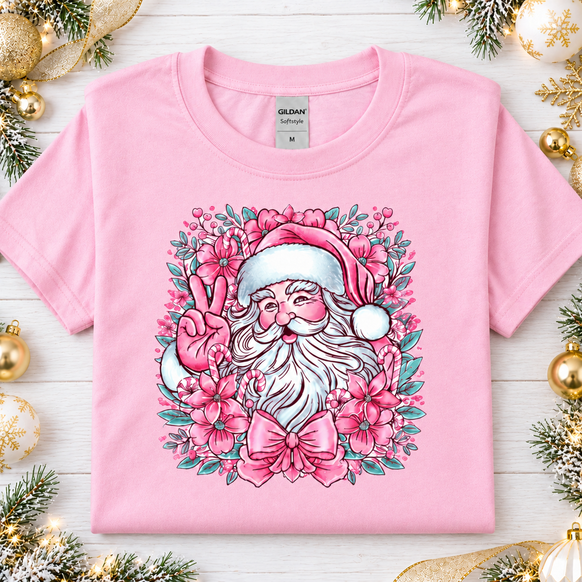 Vintage Santa Pink