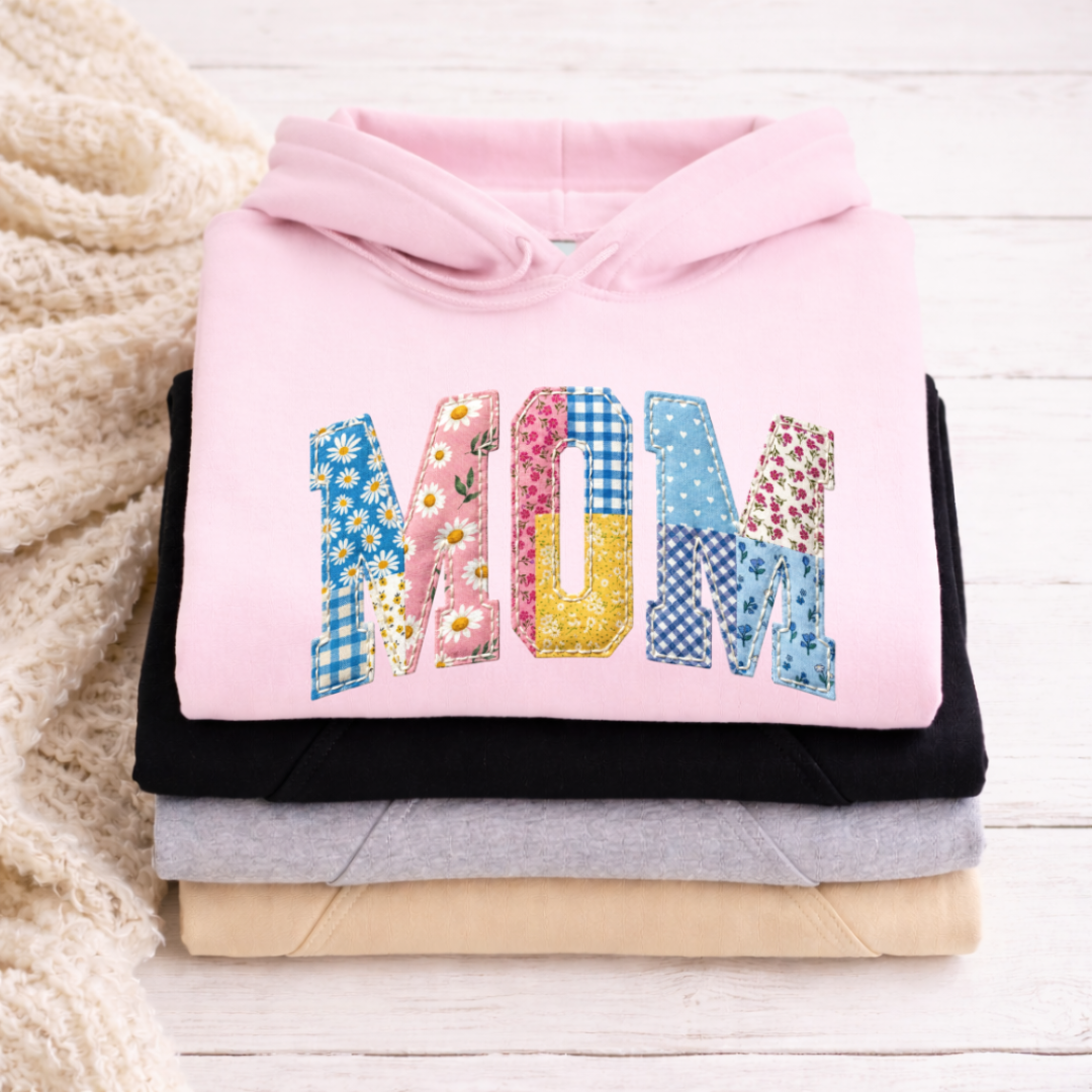 MOM Faux Patchwork Tees/Crewnecks/Hoodies (Version 2)