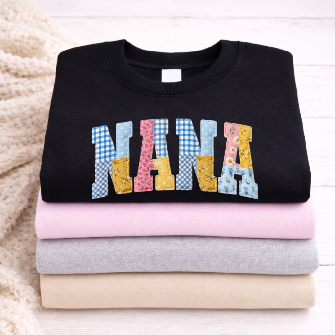 NANA Faux Patchwork Tees/Crewnecks/Hoodies