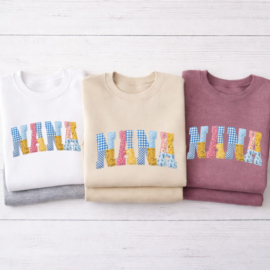 NANA Faux Patchwork Tees/Crewnecks/Hoodies