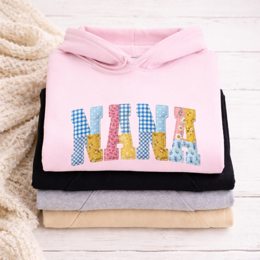 NANA Faux Patchwork Tees/Crewnecks/Hoodies