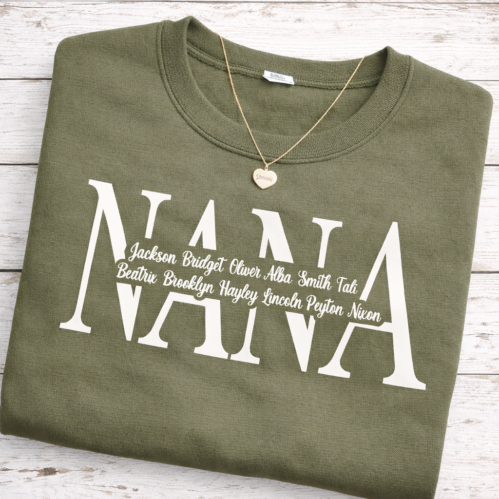 Mom - Grandma - Nana - Etc. Personalized Name Crewnecks