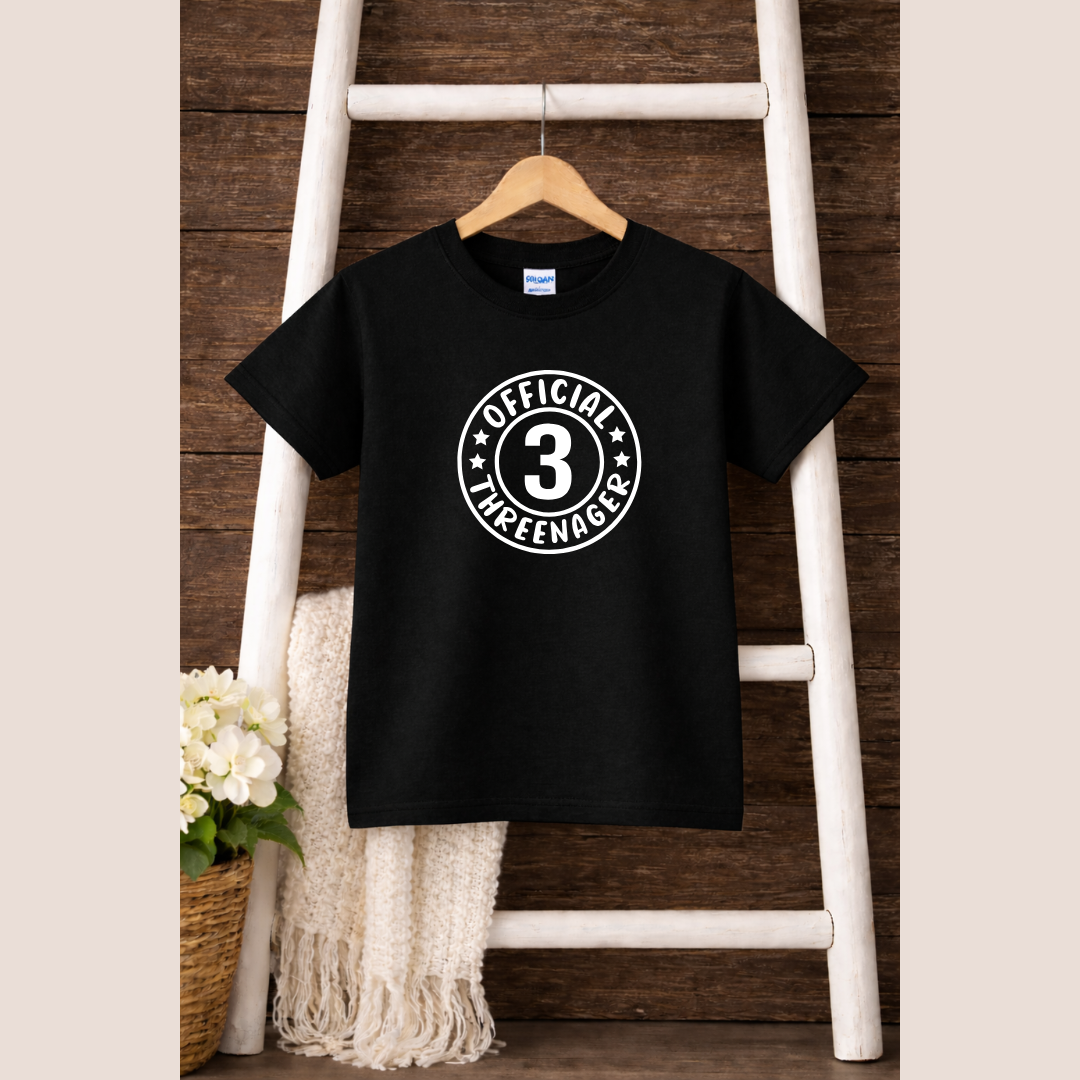 Three Nager Birthday Kids Tees