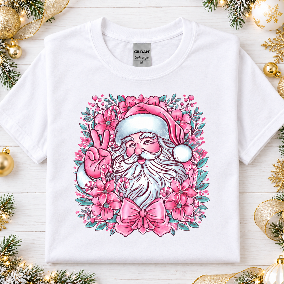 Vintage Santa Pink
