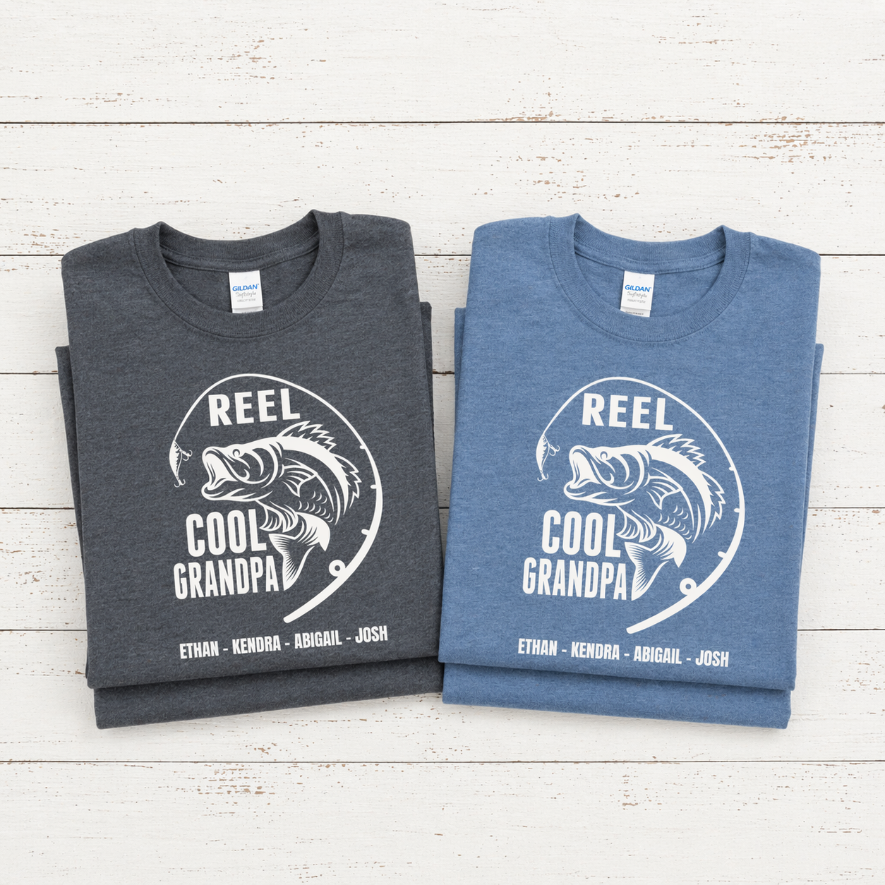Reel Cool Dad/Grandpa/Papa, Etc.  Personalized Tees/Crewnecks/Hoodies