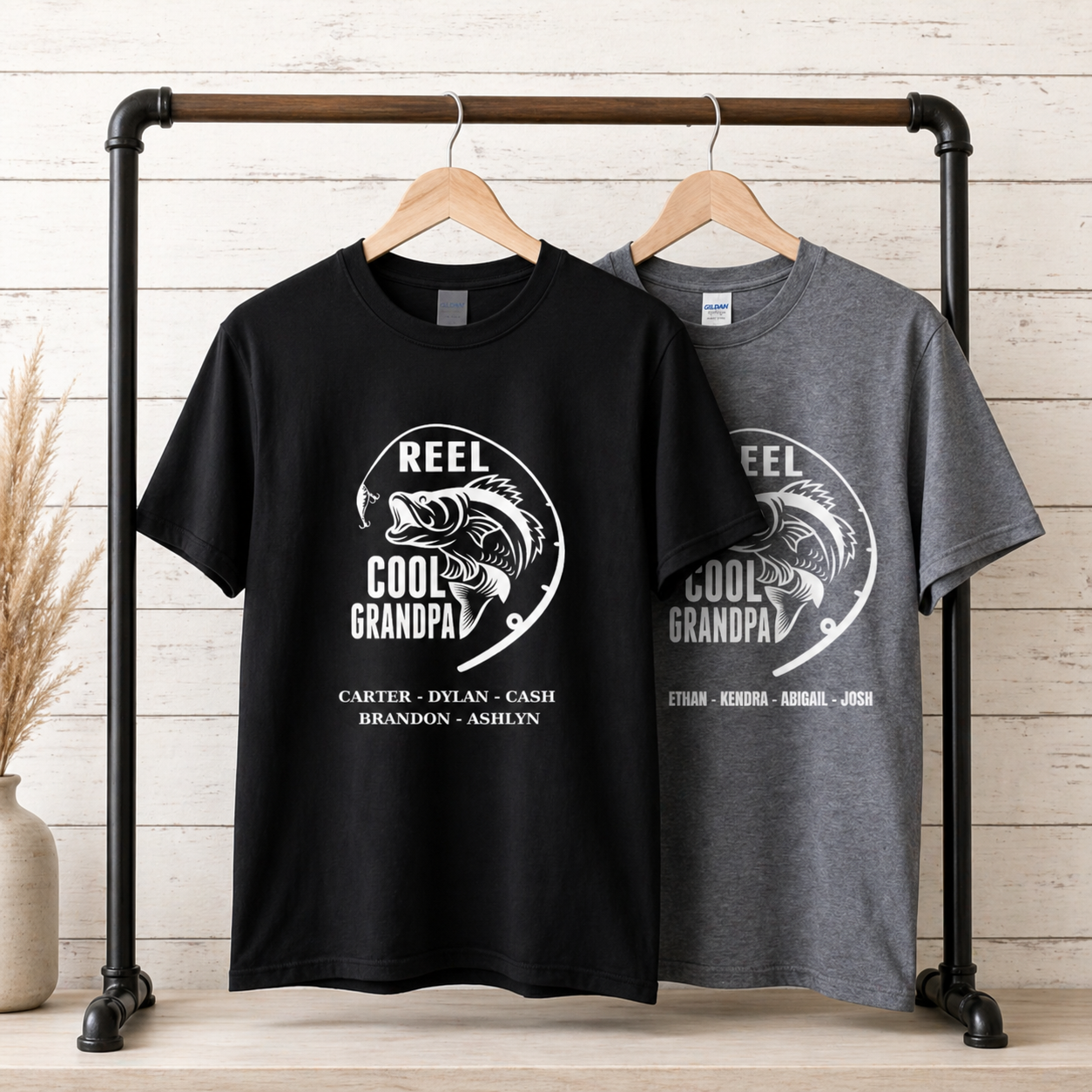 Reel Cool Dad/Grandpa/Papa, Etc.  Personalized Tees/Crewnecks/Hoodies