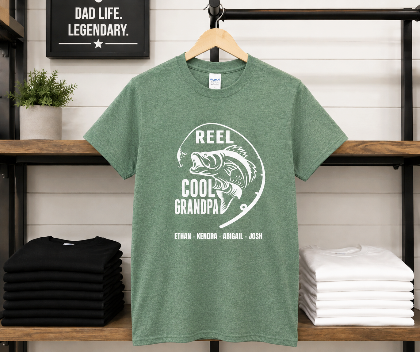 Reel Cool Dad/Grandpa/Papa, Etc.  Personalized Tees/Crewnecks/Hoodies