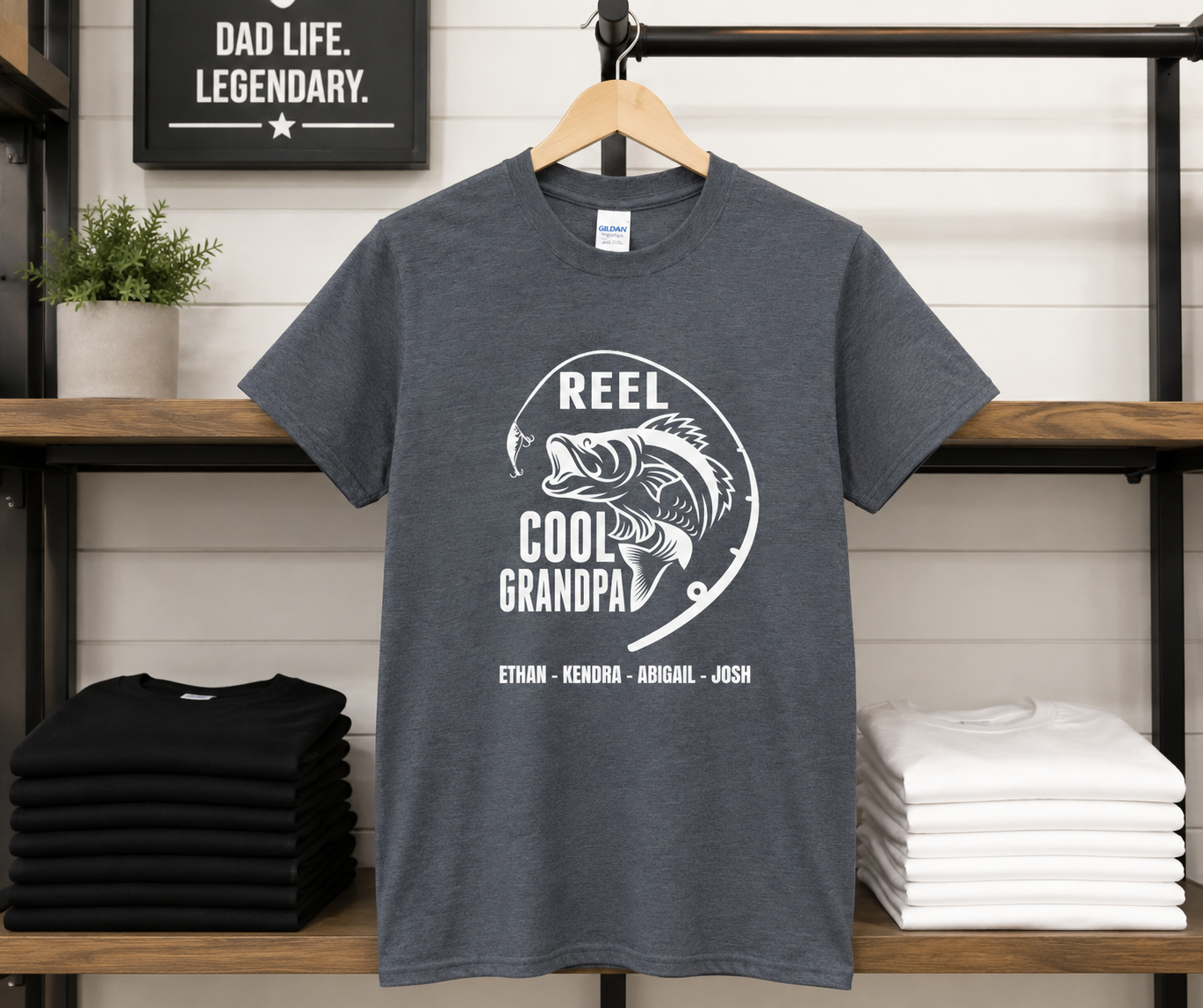 Reel Cool Dad/Grandpa/Papa, Etc.  Personalized Tees/Crewnecks/Hoodies
