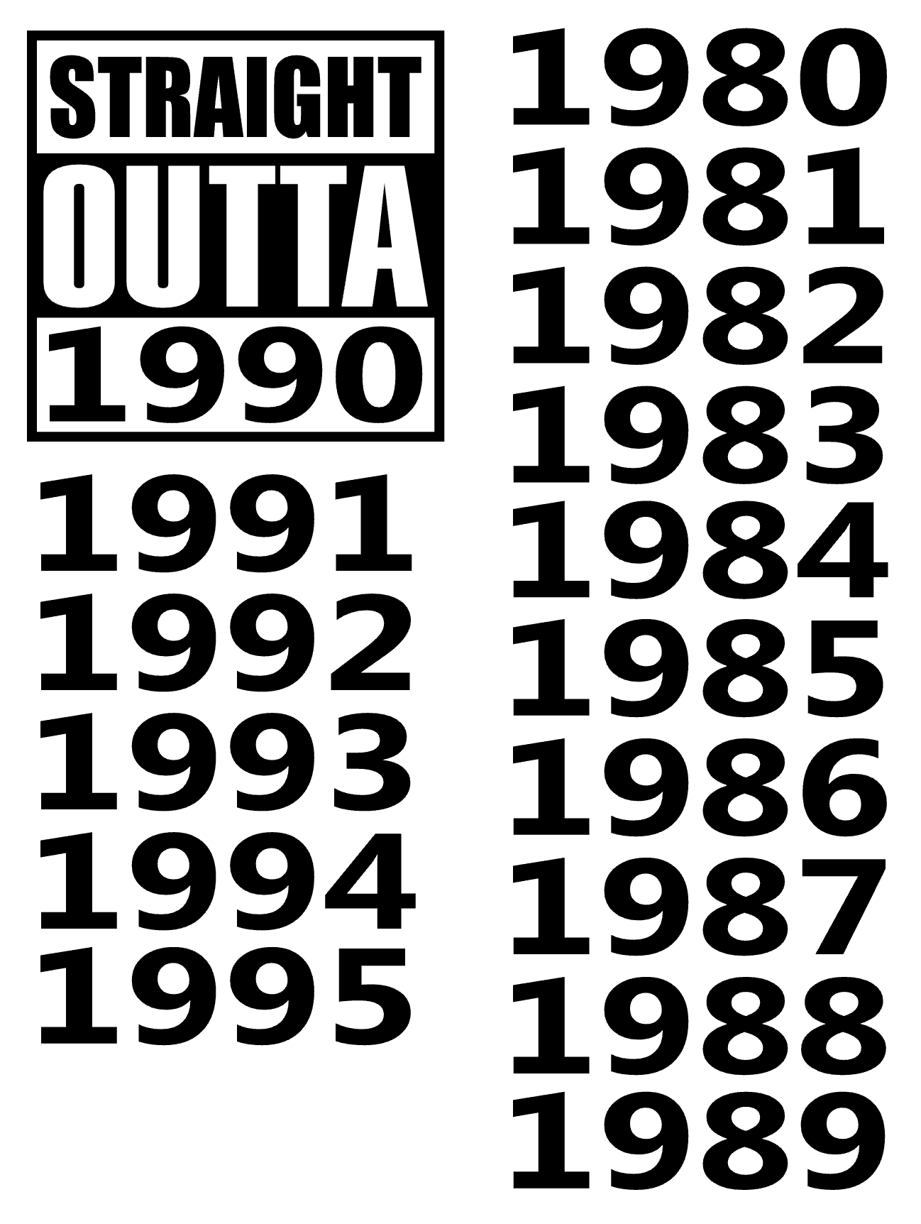 Straight Outta (Customize Birth Year) Tees