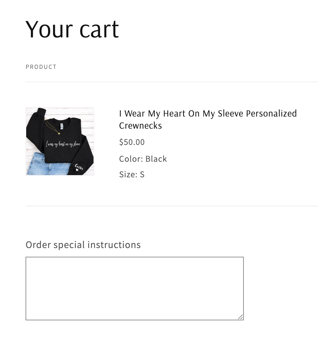 I Wear My Heart On My Sleeve Personalized Crewnecks