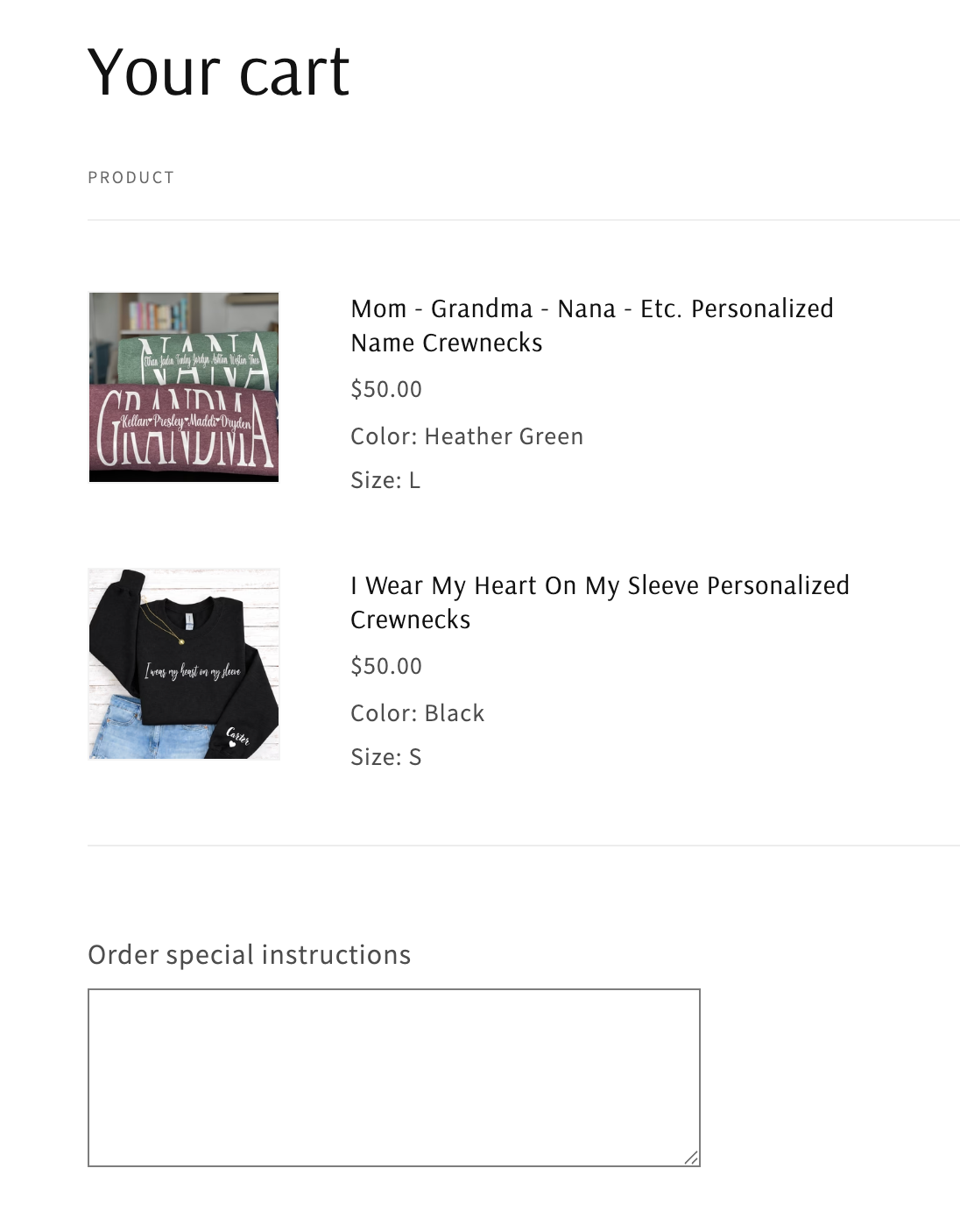 Mom - Grandma - Nana - Etc. Personalized Name Crewnecks