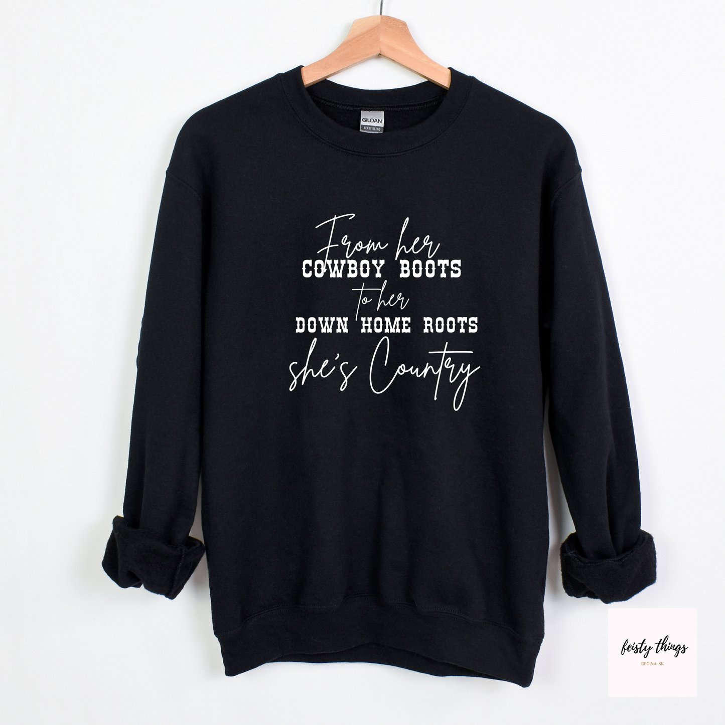 She's Country Crewneck Sweatshirts