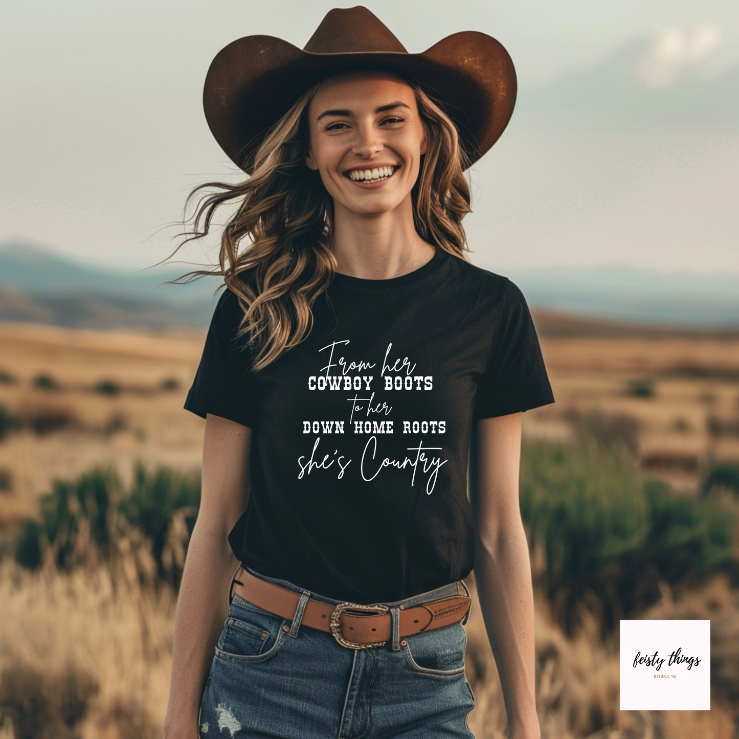 She's Country Relaxed Fit Tees