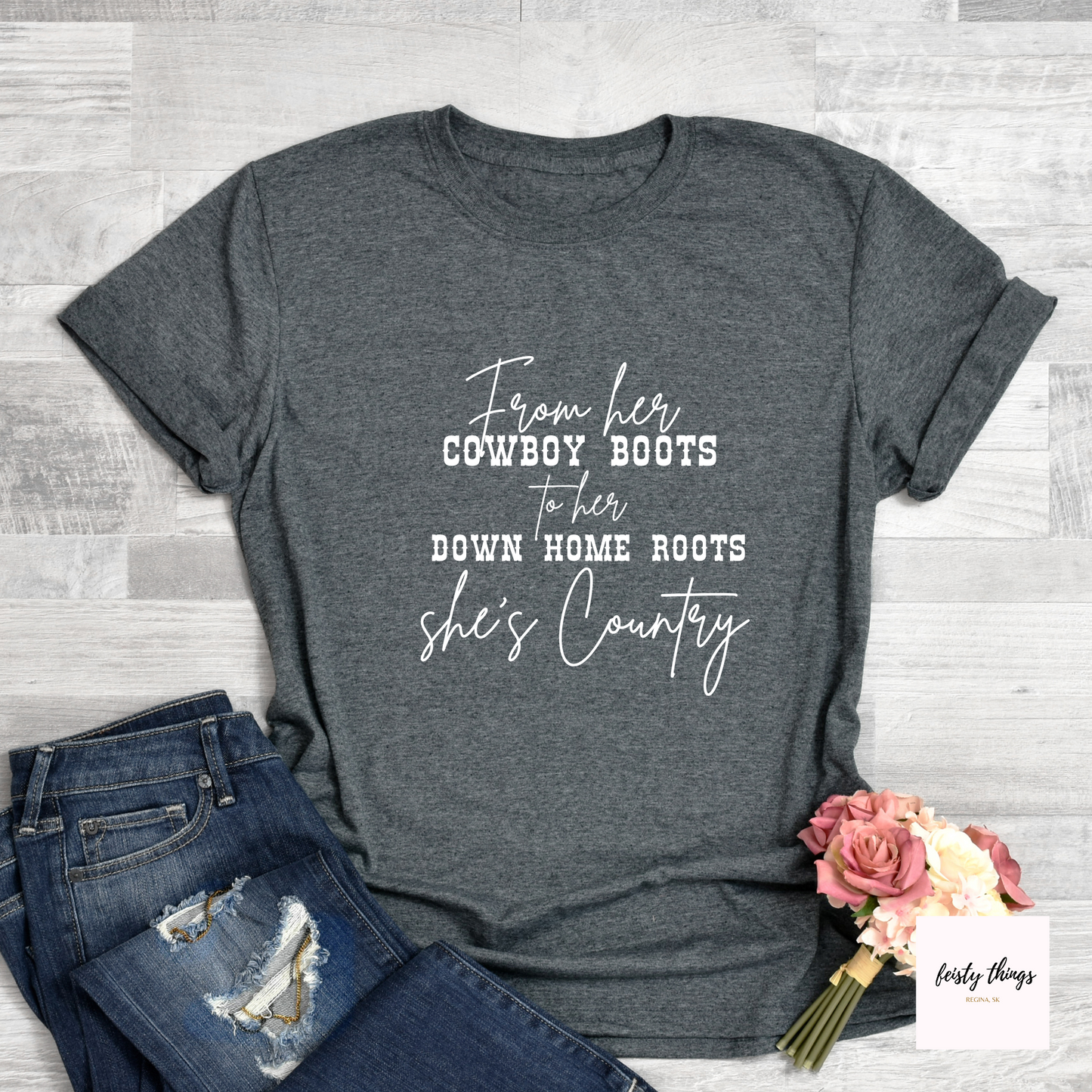 She's Country Relaxed Fit Tees