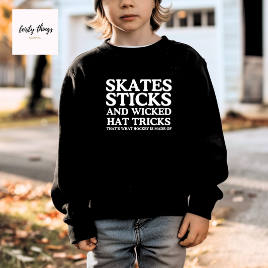 Skates Sticks Kids Tees/Crewnecks/Hoodies