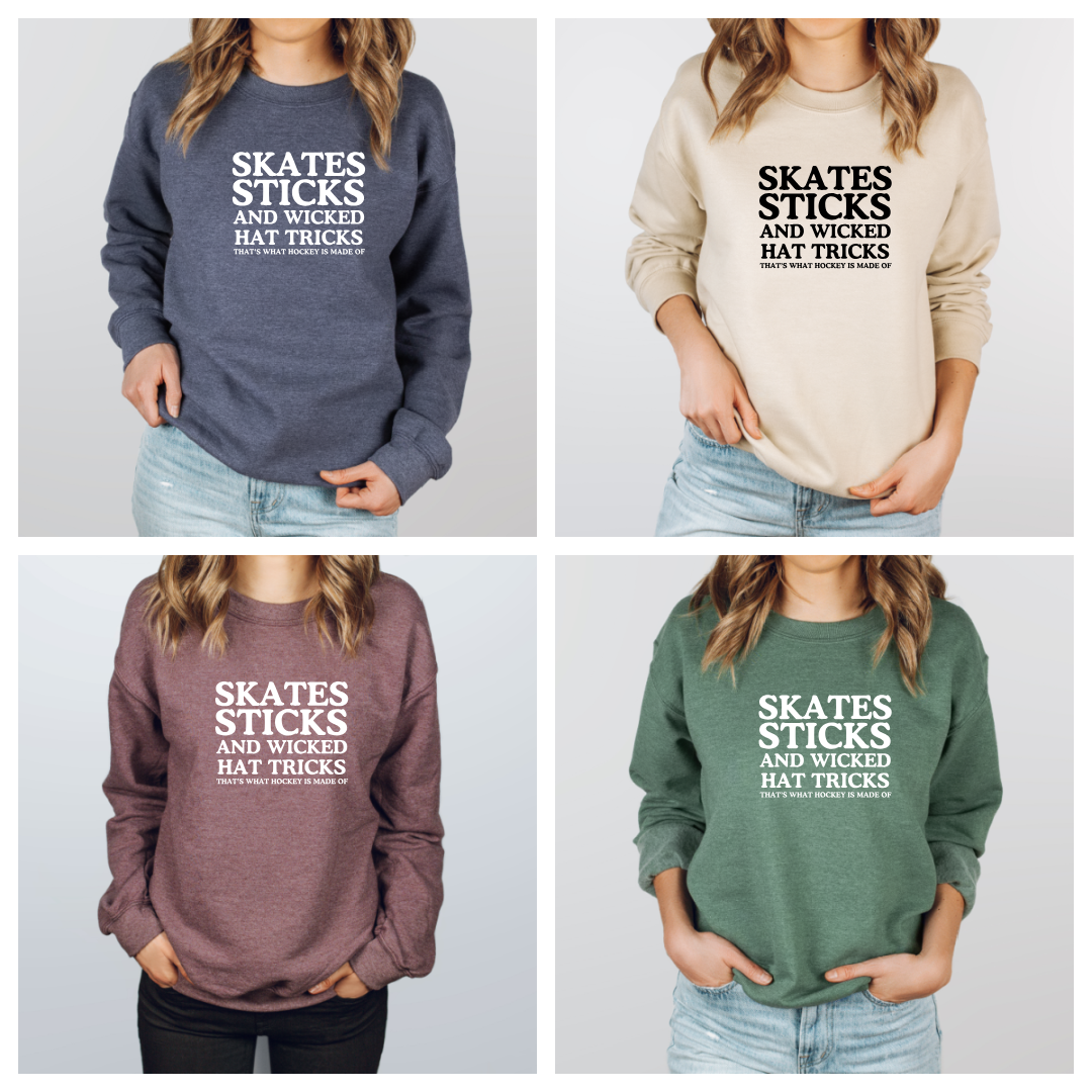 Skates Sticks Crewnecks/Hoodies