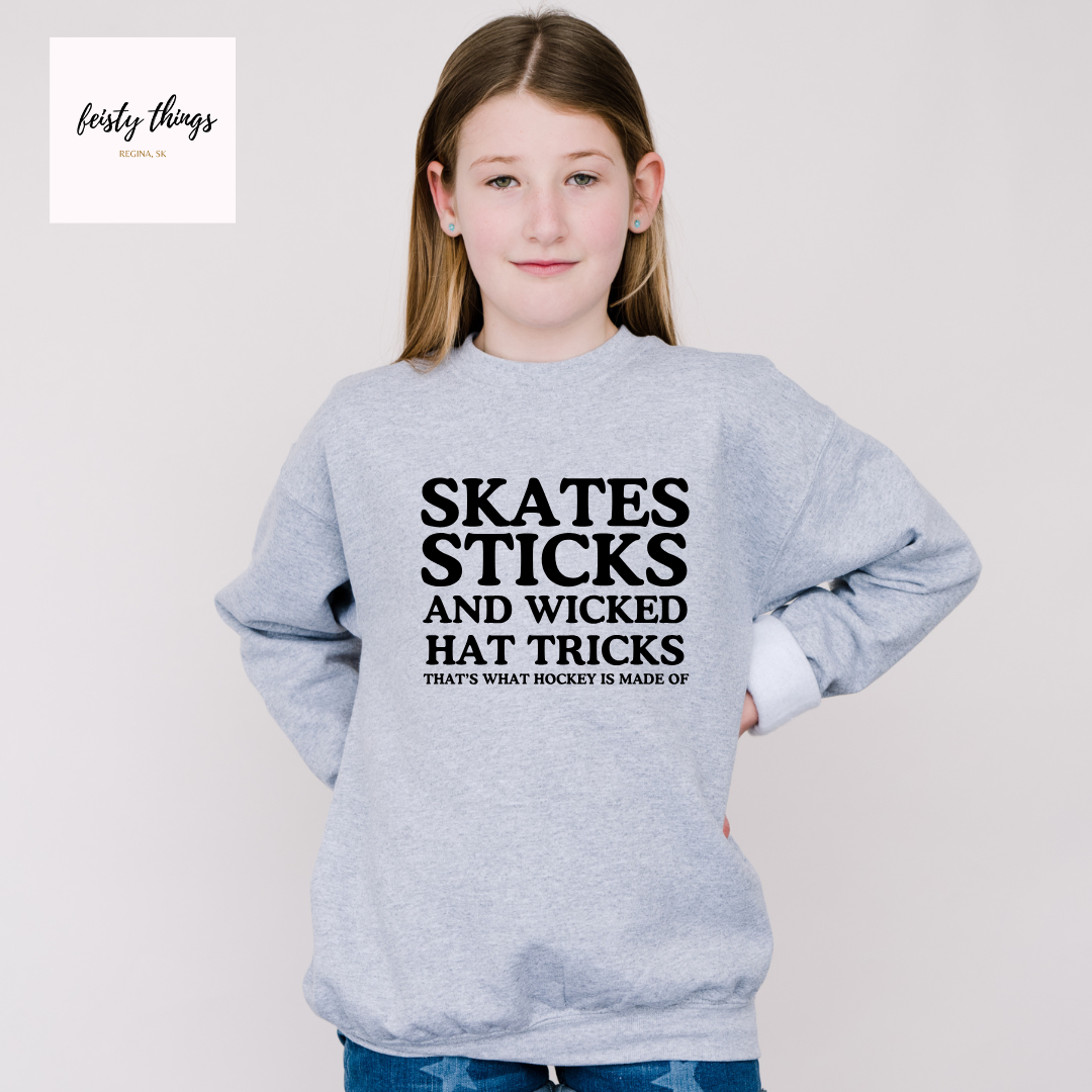 Skates Sticks Kids Tees/Crewnecks/Hoodies