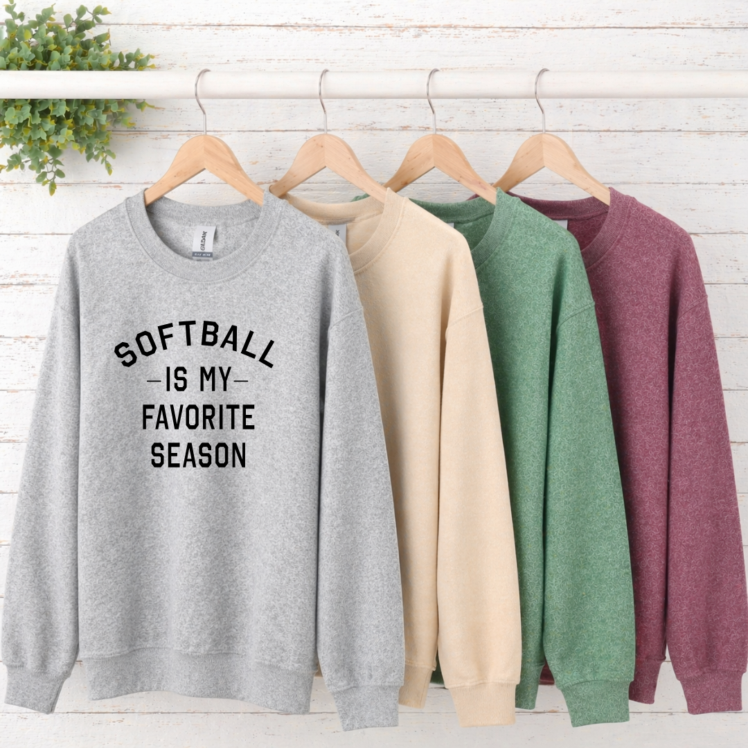 Softball Is My Favorite Season Tees/Crewnecks/Hoodies