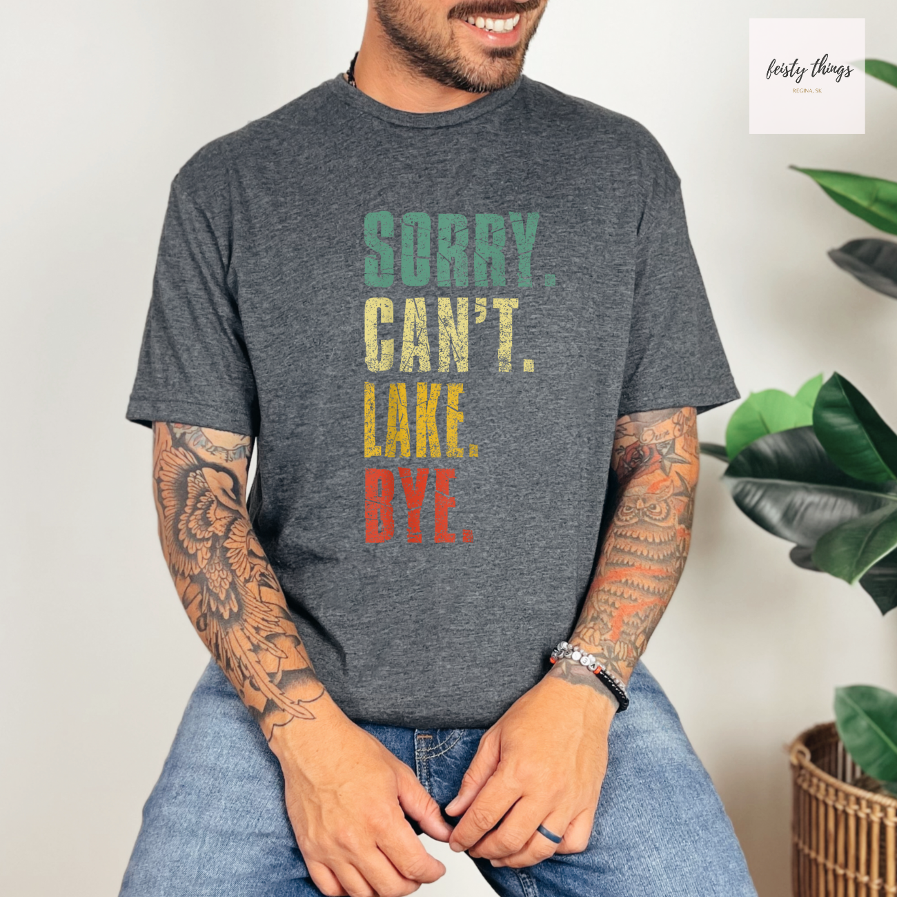 Sorry. Can't. Lake. Bye. Tees