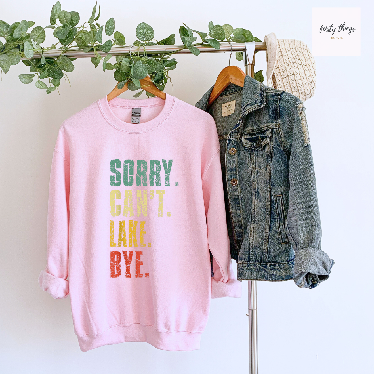 Sorry. Can't. Lake. Bye. Crewnecks