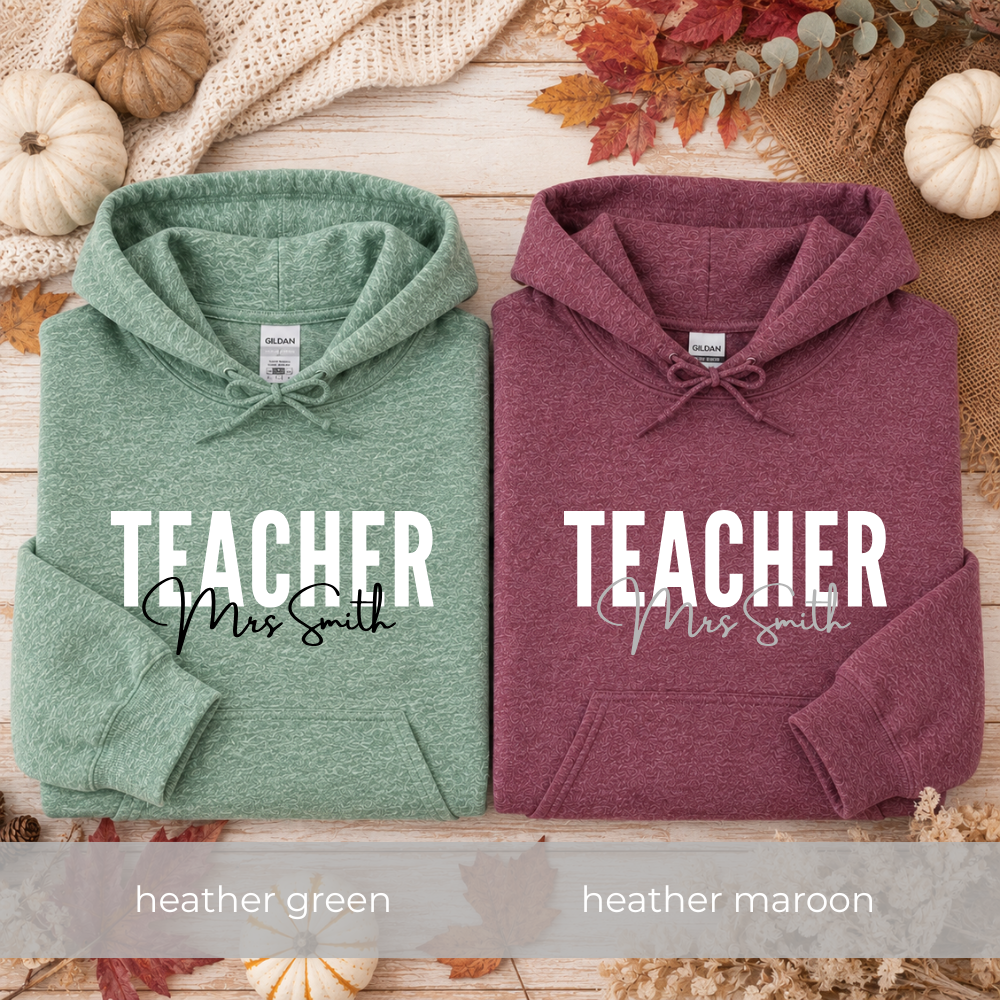 Teacher Personalized With Name Tees/Crewnecks/Hoodies