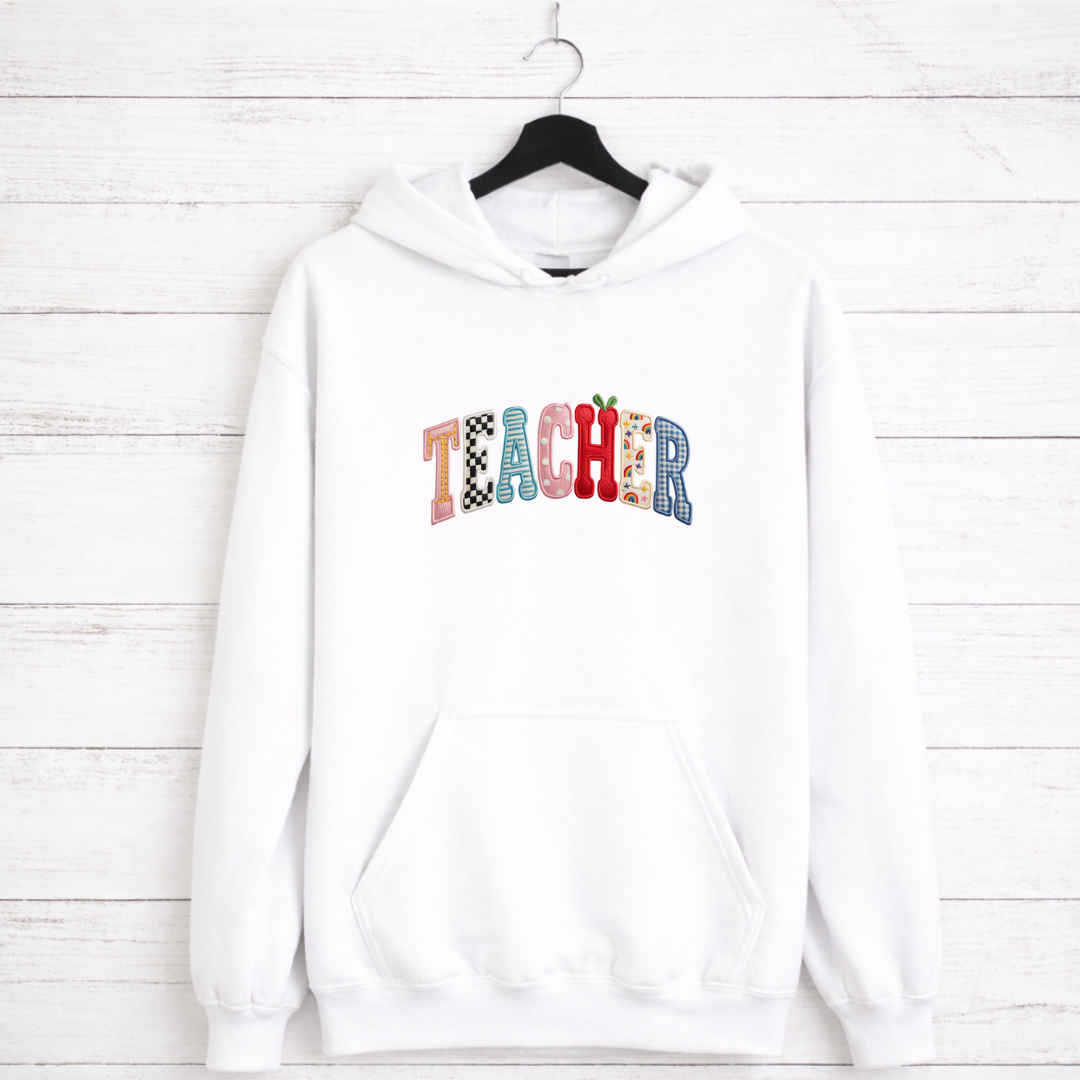 Teacher Faux Embroidery Tees/Crewnecks/Hoodies